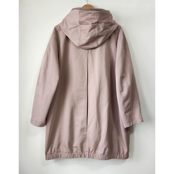 Windsmoor Beige Hooded Midi Length Fall Coat Timeless Fashion Large Pockets NWOT - Picture 16 of 16